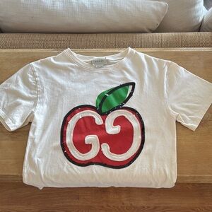 Gucci White Apple Logo T-Shirt